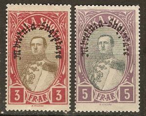 Albania 236-7 Mi 197-8 MH F/VF 1928 SCV $15.00