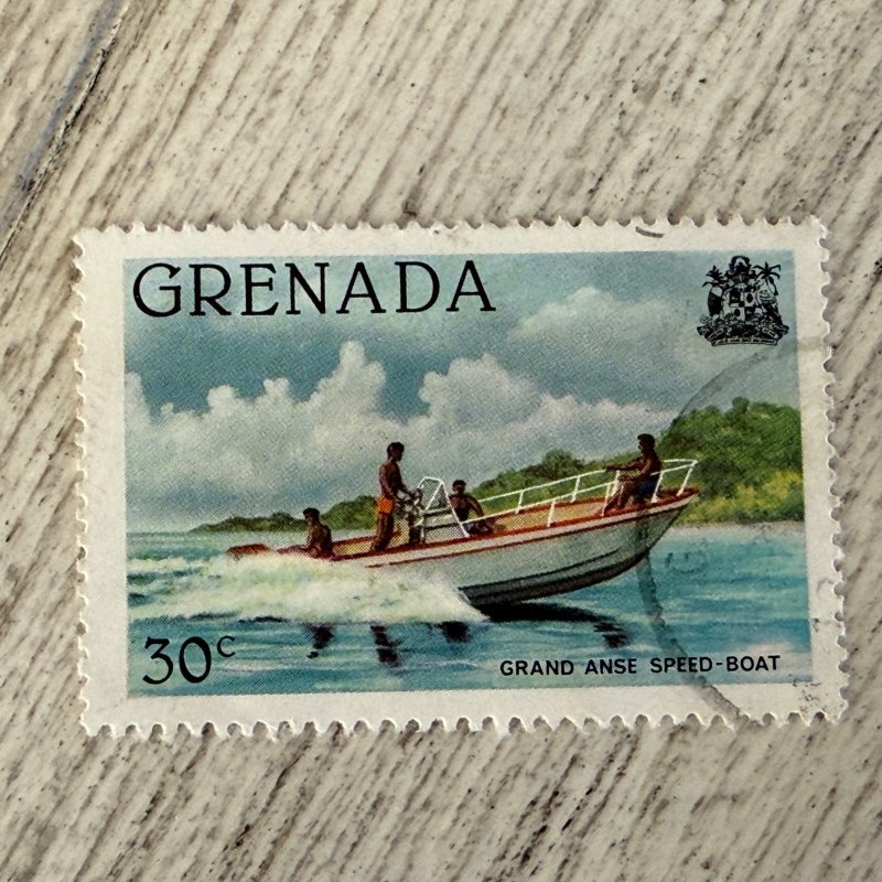 Grenada #1013 MNH,  30c, Grand Anse Speedboat,  2024 SCV $0.45