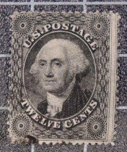 Scott 36 - 12 Cents Washington - Used - Nice Stamp - SCV $300.00