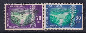 Malaya 1963 Sc 114-5 Hydroelectric Plant Used