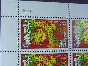 U.S.# 3370-MINT/NEVER HINGED-- PANE OF 20----CHINESE LUNAR NEW YEAR---2000