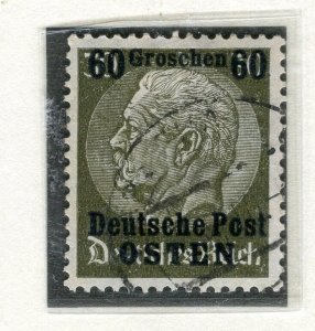 GERMANY; POLISH OCC. 1939 Hindenburg surcharged issue used 60g. value