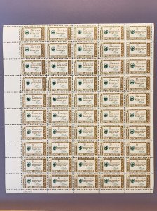 1140, Benjamin Franklin Credo, Mint Sheet, CV $18.50