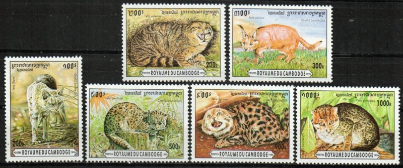 Cambodia Stamp 1491-1496  - Cats