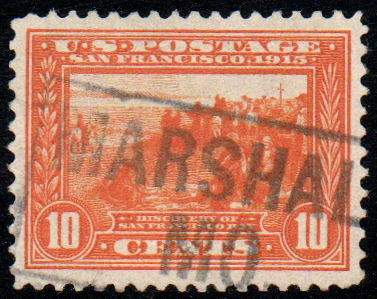 USA #400A XF, w/PSE (GRADED 90 (12/08)) CERT, town cancel, terrific color, CH...
