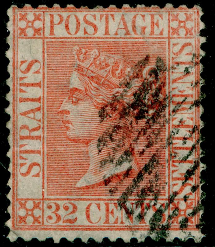 MALAYSIA - Straits Settlements SG18, 32c pale red, USED. Cat £70.