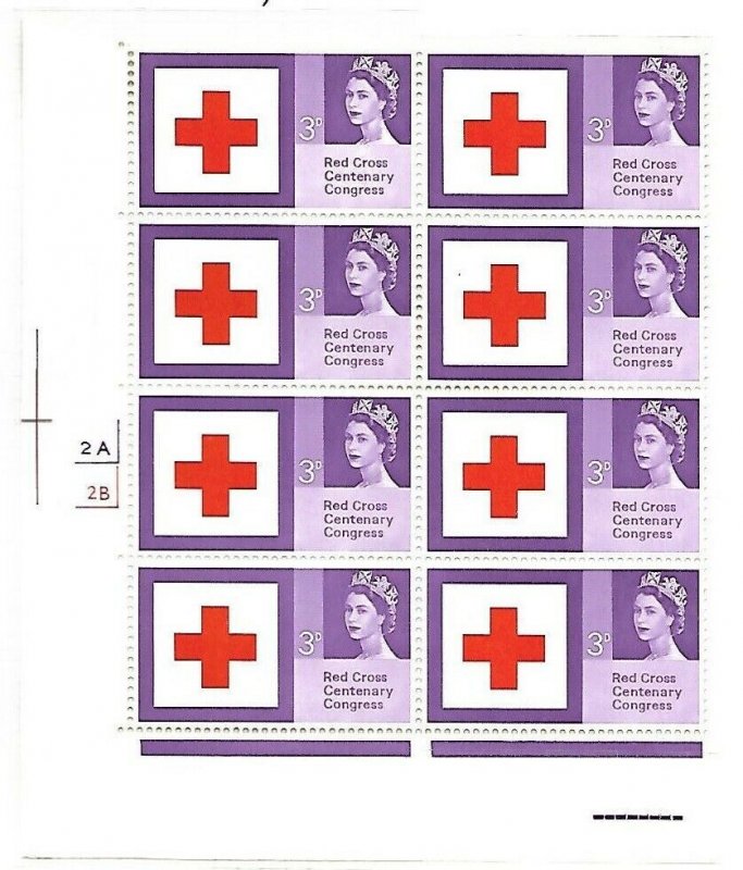 1963 Red Cross 3d (Ord) - Minor constant flaw - retouch UNMOUNTED MINT