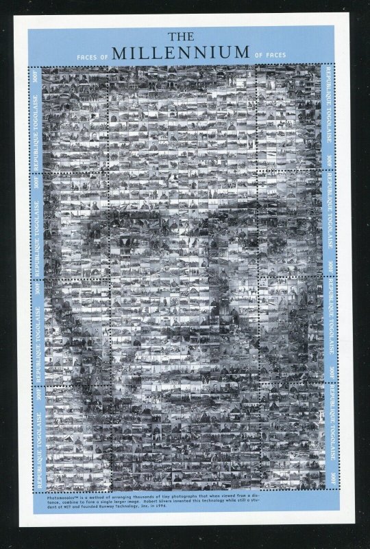 Togo 1890 Abraham Lincoln Civil War Stamp Sheet Millenium MNH 1999 