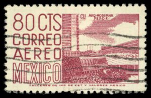 MEXICO Sc C265c VF/USED - 1972 80c Mexico City University Stadium - 35½ x 20 mm