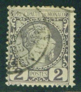 MONACO Scott 2 Prince Charles III 1885 stamp