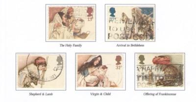 Great Britain Sc 1088-2 1984 Christmas stamps used