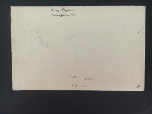 1924 Nanking China Cover to Blacksburg VA USA Missent to Pearlsburg