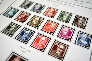 COLOR PRINTED EAST GERMANY DDR/GDR 1949-1990 STAMP ALBUM PAGES (334 ill. pages)