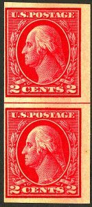 U.S. #409 MINT LINE PAIR OG NH