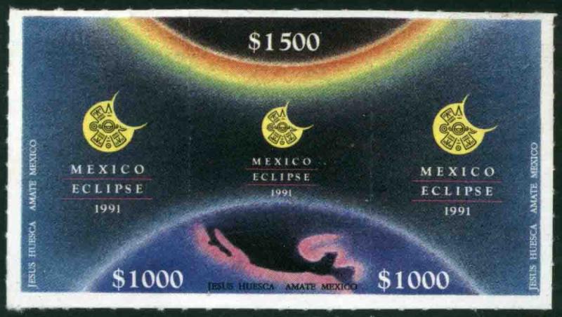 MEXICO 1699, Total Solar Eclipse - Triptich MINT, NH. VF..