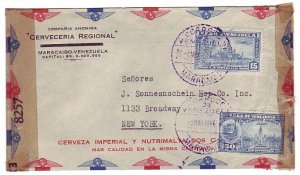 Censored cover Venezuela - USA 1944 