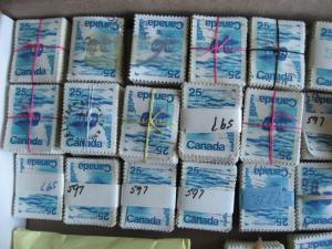 CANADA bulk lot about 11,500 x 25c polar bears used Sc 597, some mixed condition