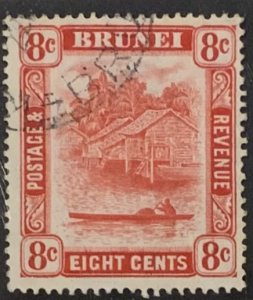 BRUNEI 1947 8cents SG84 FINE USED