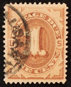 U.S. Used Stamp Scott #J1 1c Postage Due, CDS Cancel. Choice!