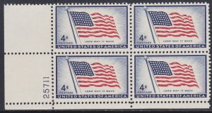 1094 Flag Plate Block MNH