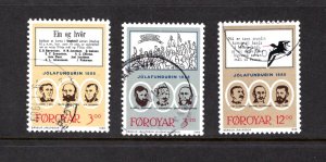 Faroe #179-181,  Postally Used, VF, CV $6.50 .... 1960048