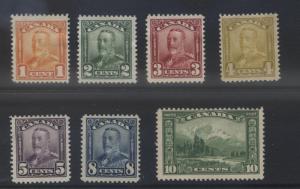 Canada - Scott 162,64,67,68,69,71 & 73 - 1932 MVLH -Short Set of 7 Stamps