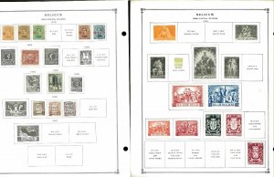 Belguim 1850-1972 Mint & Used Hinged on 46 Scott International Pages