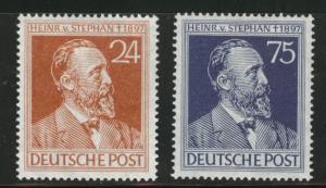Germany Scott 578-579 MH* 1947 stamp set
