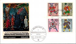 Germany FDC 1970 - Welfare Stamps / Puppet Theater Collection - Munich - F64253