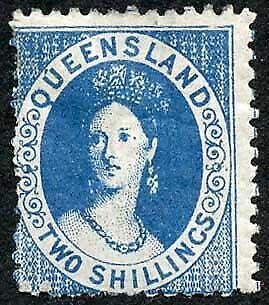 Queensland SG119 2/- blue M/M Fresh Stamp Cat 160 pounds 