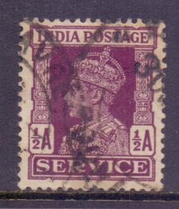 India Scott O106a - SG O144a, 1939 Service Official 1/2a used