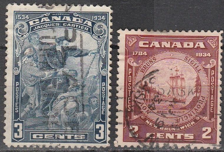 Canada #208, 210 F-VF Used CV $3.65 (A16452)