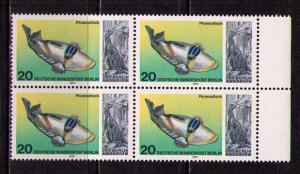 GERMANY BERLIN Sc# 9N411 MNH FVF Blk4 Mgn Picassofish Fish