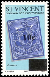 St. Vincent 10c Local Provisional Overprint