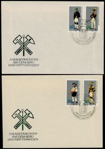 Germany GDR 1906-9 on FDC -Dress Uniform, Saxon Miner, Foundry worker, Inspector