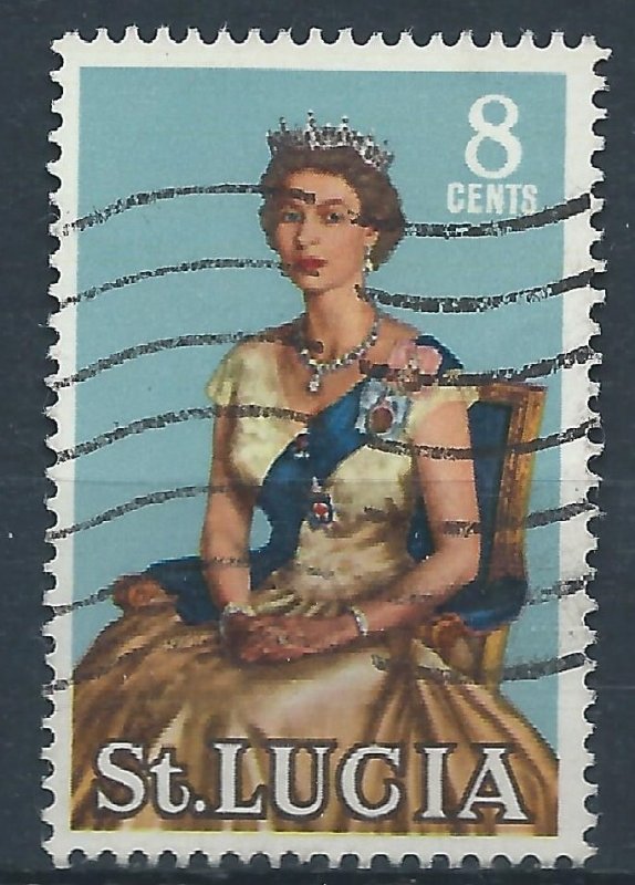 St Lucia 1964 - 8c Elizabeth II - SG202 used