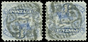 US SCOTT #114 Used Locomotive, Superb PAID Cancel, Prominent Grill, Very Nice!