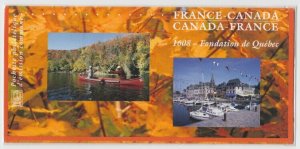 FRANCE-CANADA =2008 JOINT issue Sealed FOLDER 2x4= CHAMPLAIN'S SHIP 400th QUEBEC