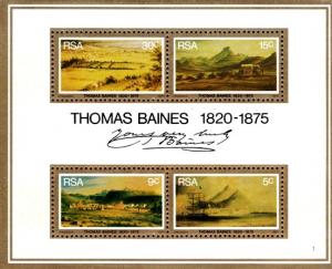 South Africa - 1975 Thomas Baines MS MNH** SG MS383