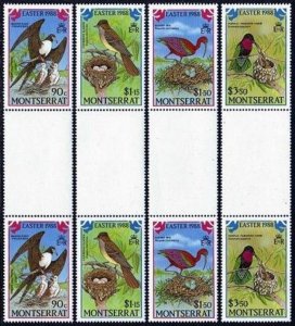 Montserrat 672-675 gutter, MNH. Michel 701-704. Easter 1988. Marine Birds.