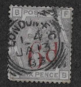 GREAT BRITAIN SC# 95 PL#18  FVF/U W/DATE STAMP