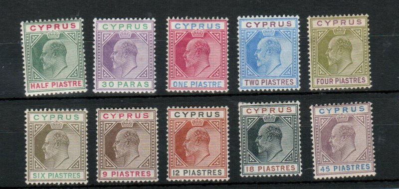 Cyprus #38 - #47 Mint Fine - Very Fine Original Gum Hinged Set Watermark 2