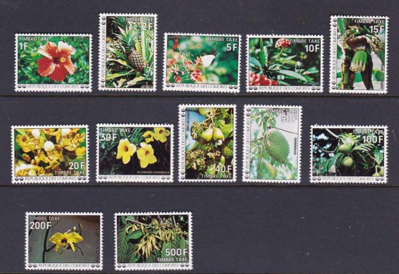 Comores 1977 Flower Sc J6-J17 set of 12 MNH OurRef.#z0095