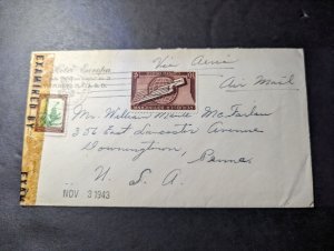 1943 Censored Dominican Republic Cover Puerto Plata to Downingtown PA USA