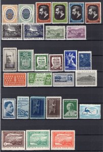 Israel JNF Labels 29 Different Stamps MNH Look!