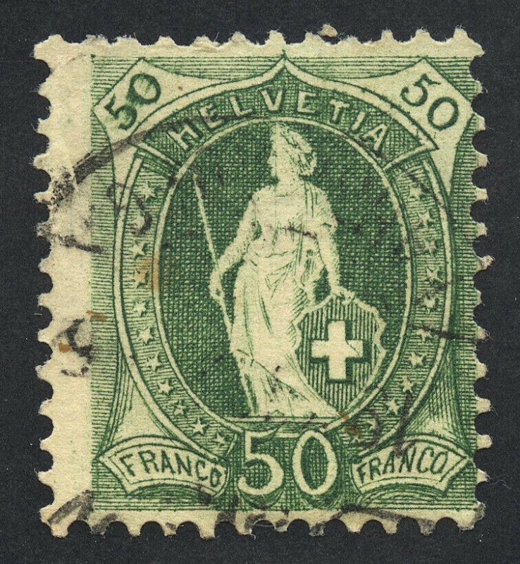 01882 Switzerland Scott #96a 50c, used, perf 11.5x12, SCV = $20