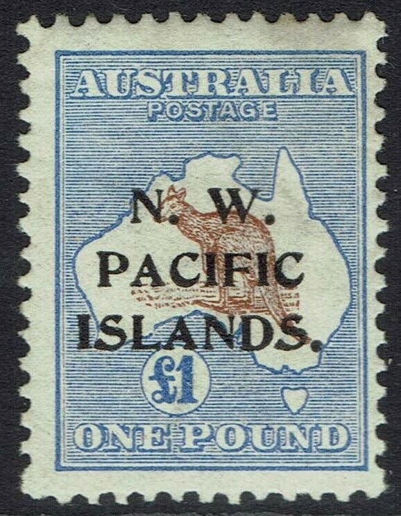 NWPI NEW GUINEA 1915 KANGAROO 1 POUND 1ST WMK 