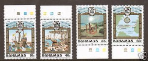 Bahamas Sc 688-691 MNH. 1990 Discovery of America VF