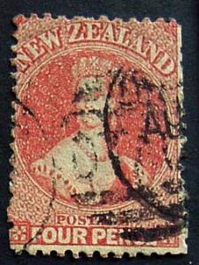 New Zealand, Scott 34, Used