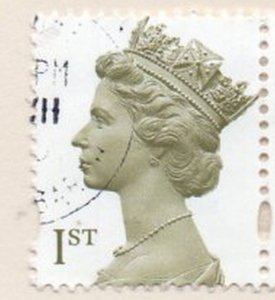 Great Britain Sc MH335 2000 1st QE II Machin head stamp used